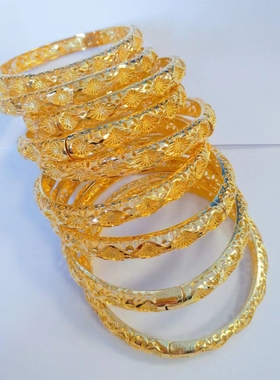 日韩女越南沙金发箍风手镯真实惠