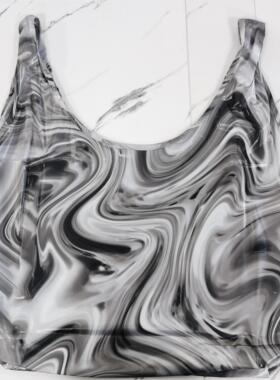 THEBOYZ幻彩手提购物袋 大容量可折叠布袋 便携时尚单肩软包