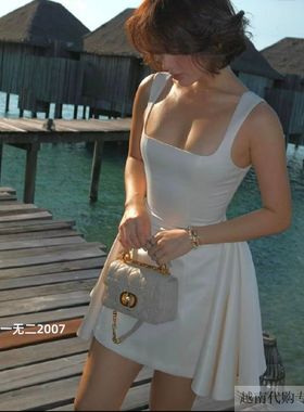 越十年越南小众品牌Huong法式芭蕾少女高级感气质显瘦公主吊带裙