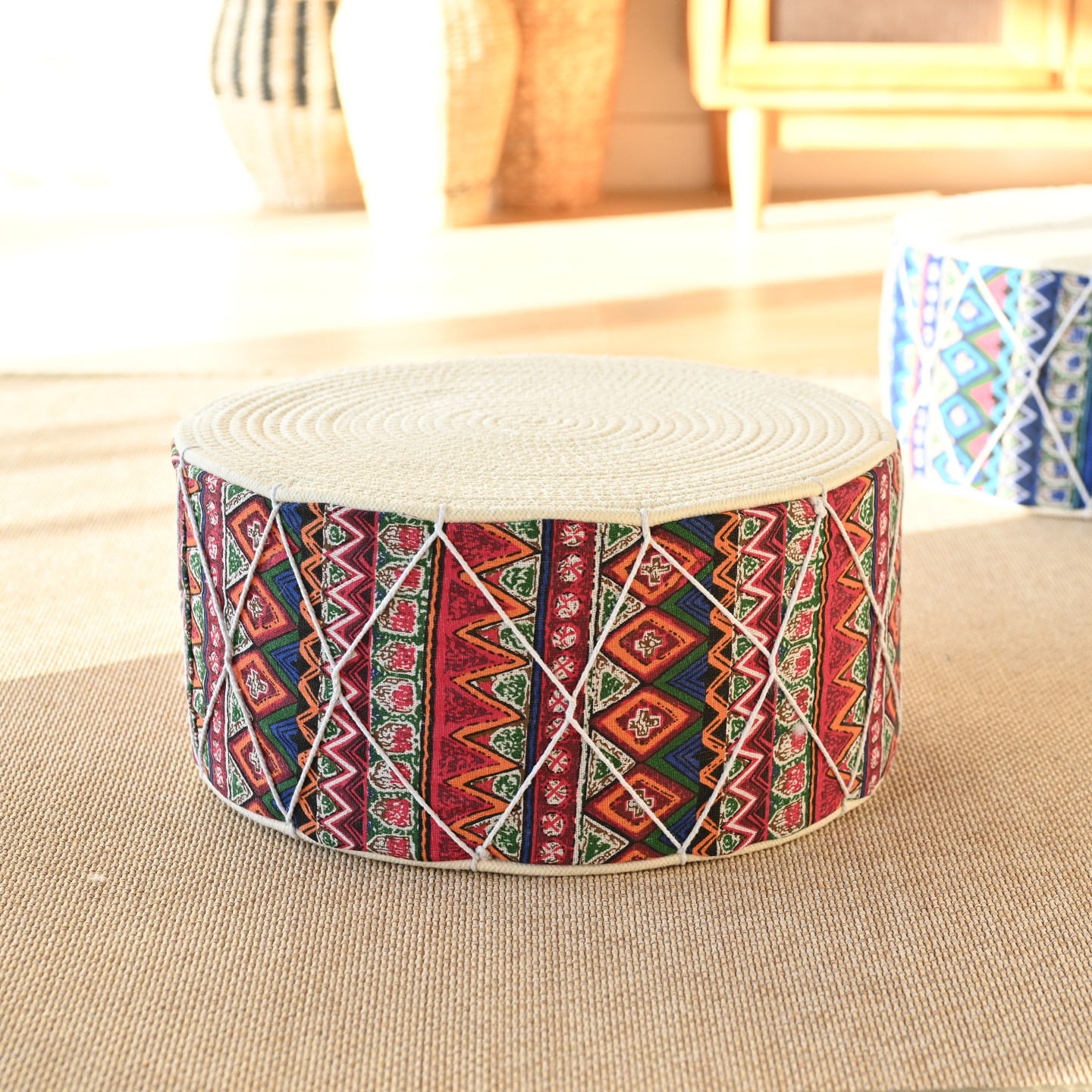 家用坐地看书坐墩棉绳蒲团懒人榻榻米厚墩子飘窗阳台卧室加厚坐垫,居家布艺,蒲团,淘宝优惠券,粉丝福利购,淘宝优惠卷