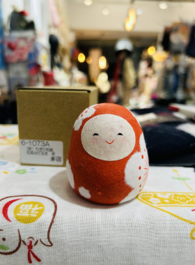 BLS本岸现货日本进口新款高级和纸手作樱花微笑达摩招福吉祥摆件