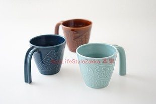 本岸现货日本制波佐见烧设计款 e马克杯和平鸽咖啡杯分格盘 bird