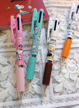 BLS本岸现货日本进口三菱JETSREAM史努比Snoopy三色圆珠笔便签本