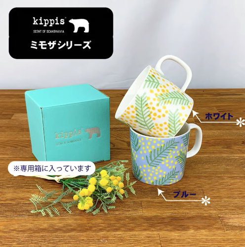 BLS本岸现货日本制新款kippis金合欢mimosa陶瓷马克杯花卉礼盒