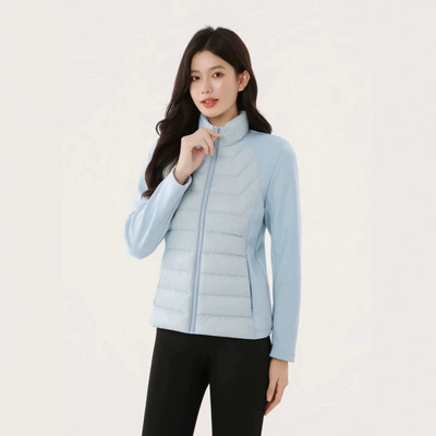 运动轻薄短款排骨棉服女2026新款秋冬季修身内搭保暖立领内胆外套