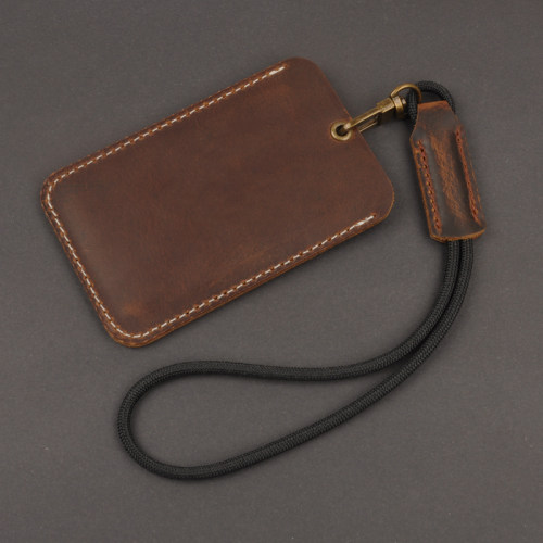 挂绳头层牛皮卡包 牛皮手腕挂脖 公交车门禁卡信用卡地铁卡证件套