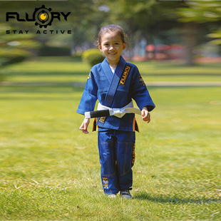 FLUORY火垒巴西柔术道服女童装武道服BJJ GI柔道服儿童专业训练服