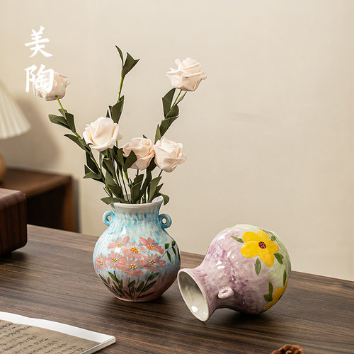 景德镇陶瓷小众风花瓶客厅装饰