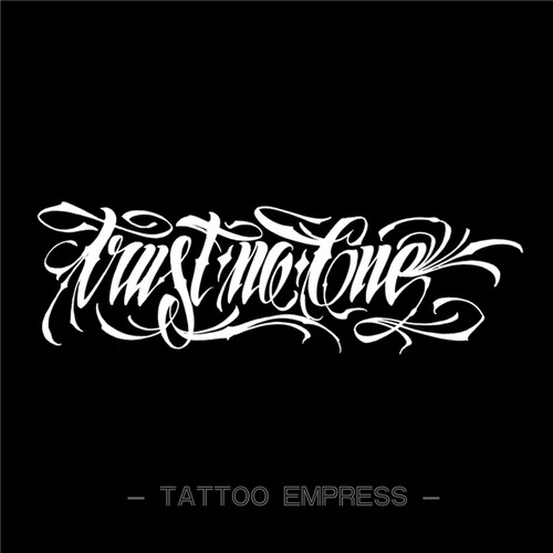 刺青女王TATTOO EMPRESS草本果汁纹身贴花体字母哥特手臂逼真持久