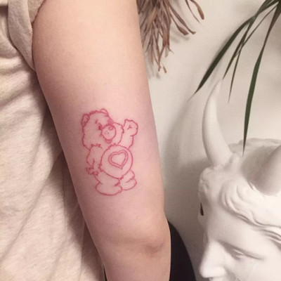 花臂少女TATTOO X272 泫雅风韩系 可爱小熊 软妹纹身贴 一张4个