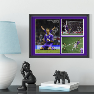 皇马C罗决赛梅开二度相框皇家马德里球迷生日礼品足球体彩装饰