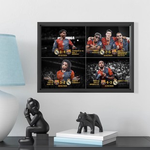 巴萨单赛季四杀皇马纪念相框亚马尔照片墙桌巴萨球迷礼物送朋友礼