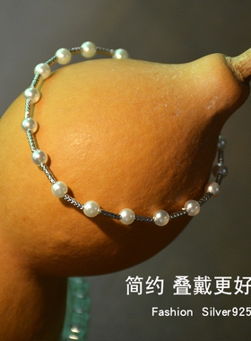 925纯银满天星手链ins风小清新学生饰品手串叠戴