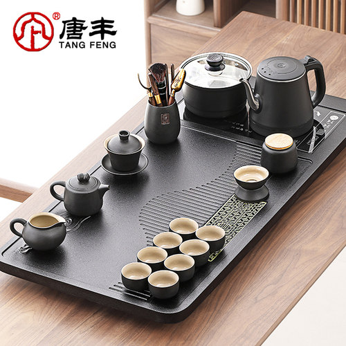 唐丰茶具套组全自动一体茶盘高档烧水壶家用茶台一整套2025新款