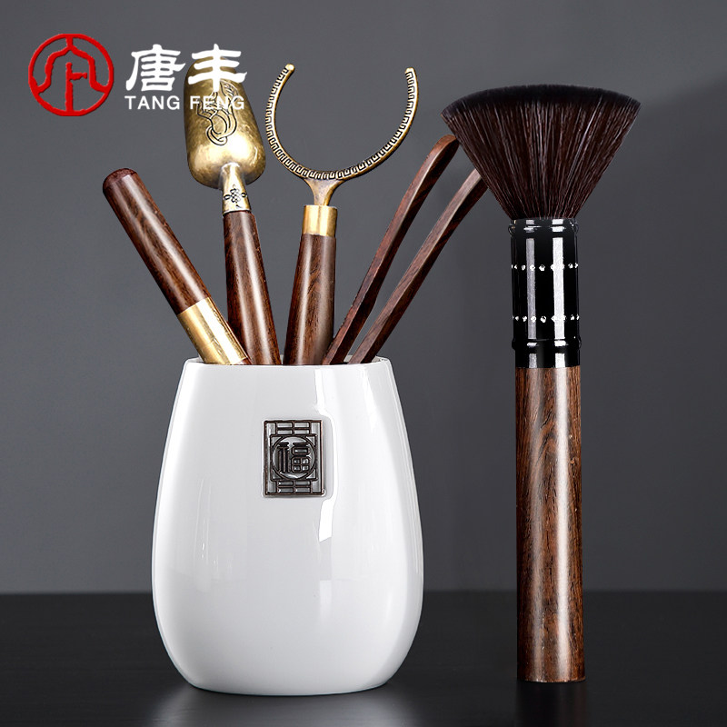唐丰羊脂玉瓷茶道六君子套装家用功夫泡茶工具大全茶艺组合6君子