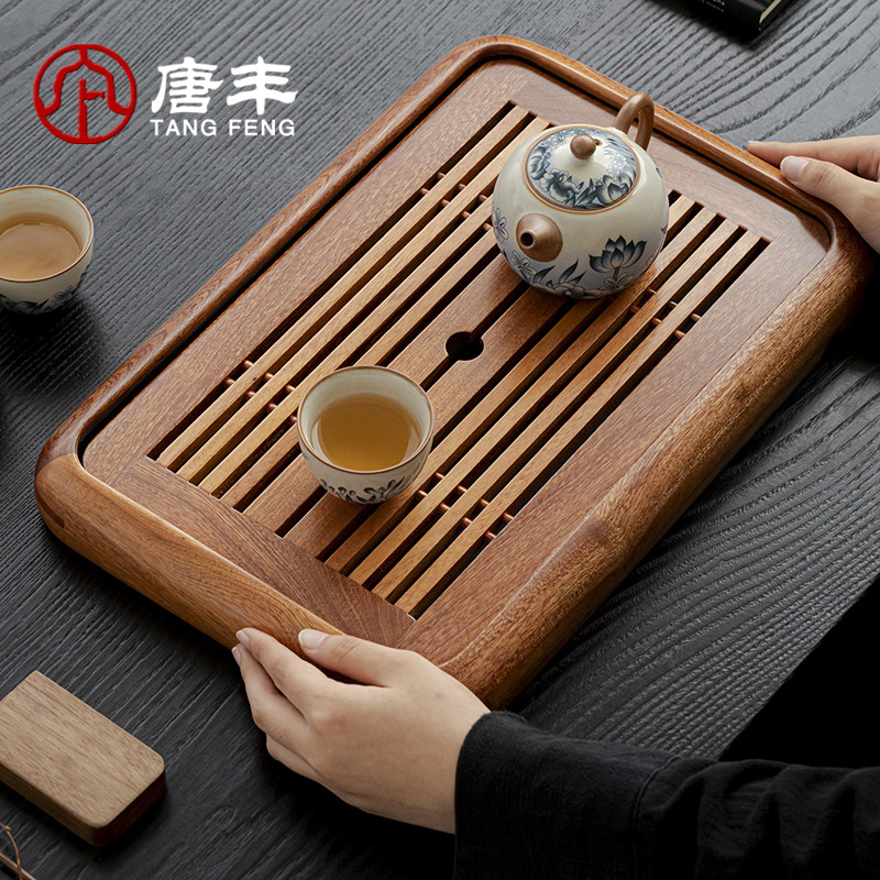 唐丰花梨木茶盘家用高端实木功夫干泡台2025新款沥水盘小型茶托盘