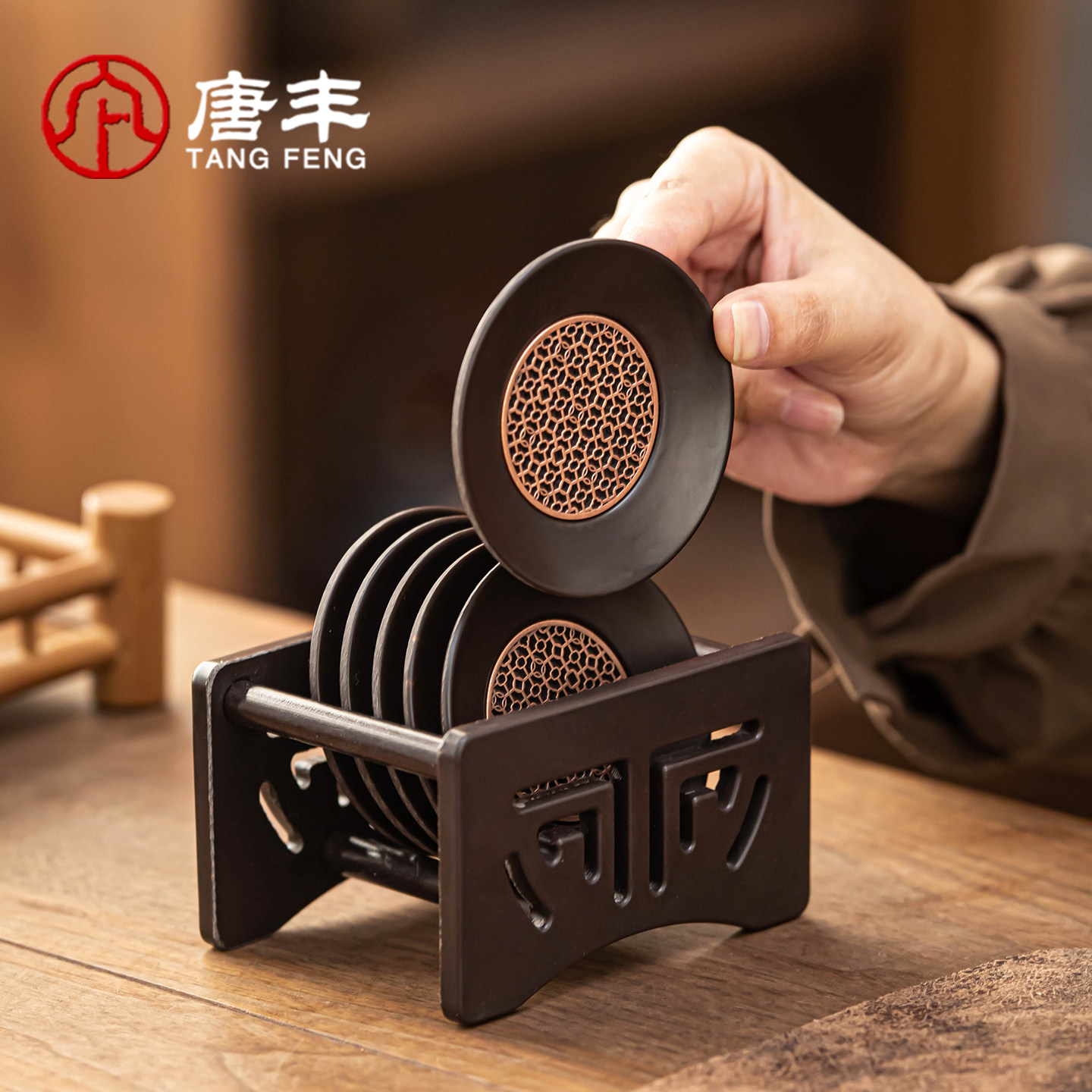 茶杯垫茶道功夫茶具配件茶盘茶桌摆件实木隔热垫茶托底托茶杯垫托