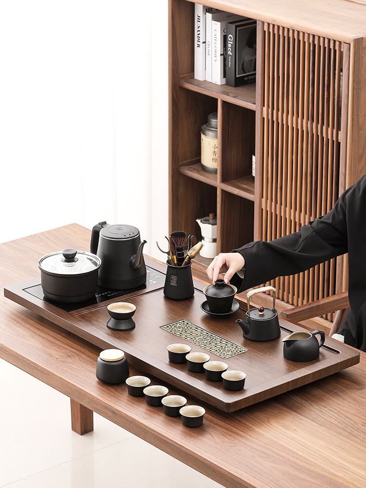 唐风茶具2025新款家用茶盘全自动水壶一体机功夫茶具茶几套装
