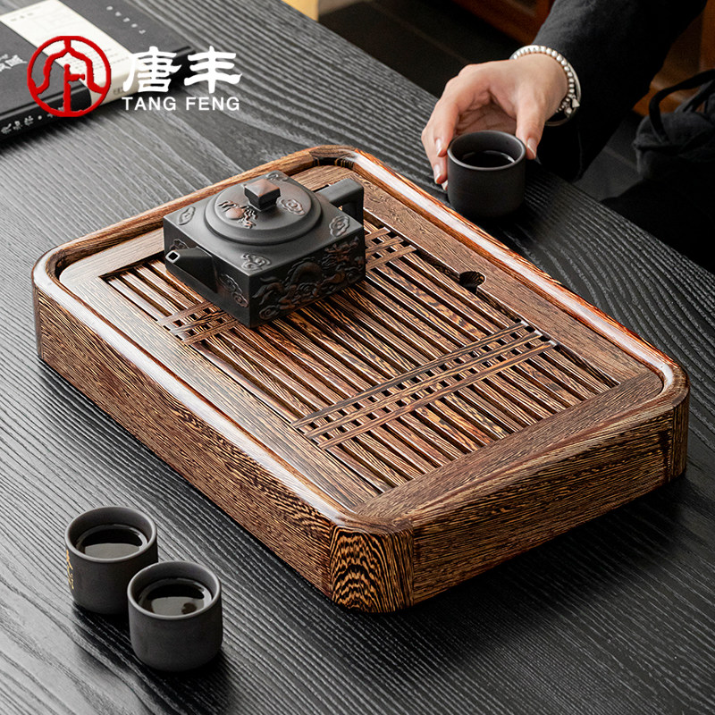 唐丰鸡翅实木茶盘家用小型高档干泡台功夫茶托盘沥水茶台一人茶海