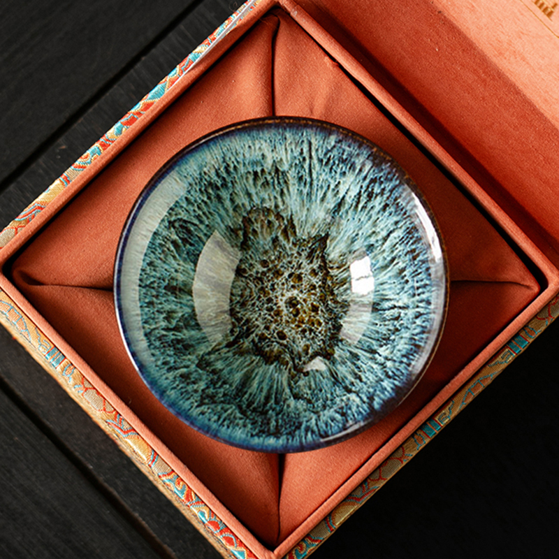 敦煌文创宋蕴主人杯茶杯女士精致高端个人专用建盏茶盏聚财斗笠杯