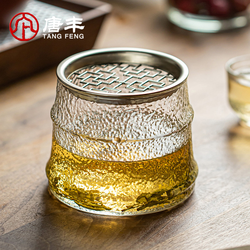 唐丰玻璃建水家用特大号茶洗简约茶渣缸水盂废水缸干泡台茶缸杯洗