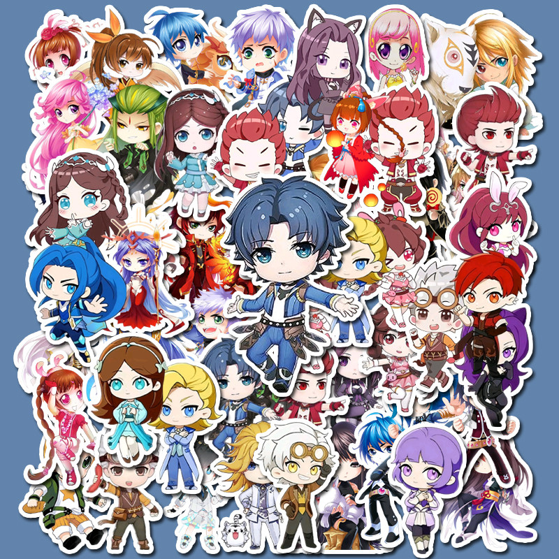 52张斗罗大陆动漫游戏二次元贴纸电脑iPad手机壳手账装饰贴画防水