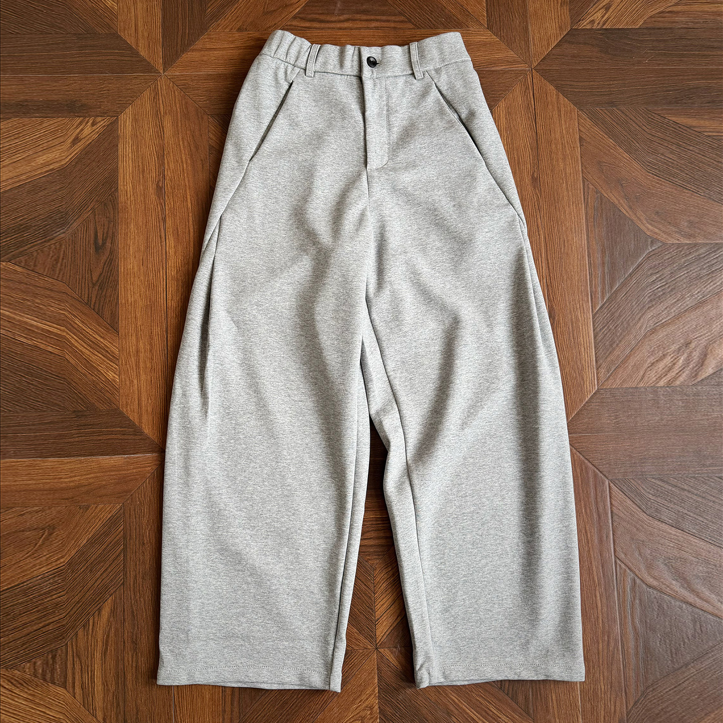 美式复古结构剪裁弯刀卫裤男女宽松休闲直筒运动裤潮垂感cleanfit