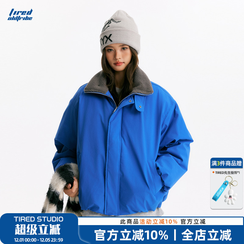 TIRED美式羊羔毛加厚棉衣外套