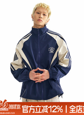 TIRED美式运动撞色立领夹克春季新款情侣宽松街头上衣国潮外套潮