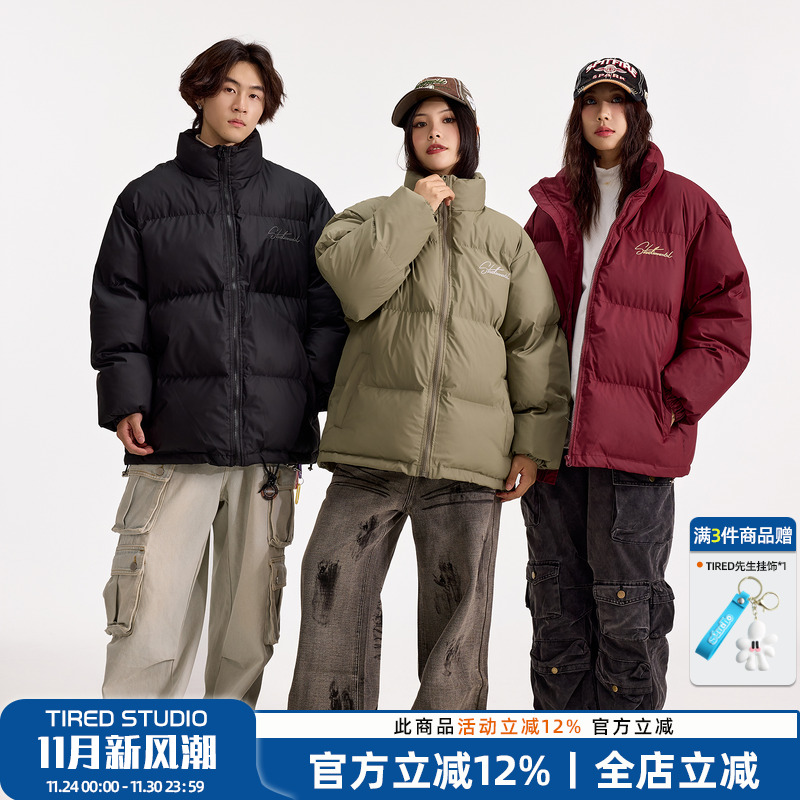 TIRED加厚冬季宽松棉衣
