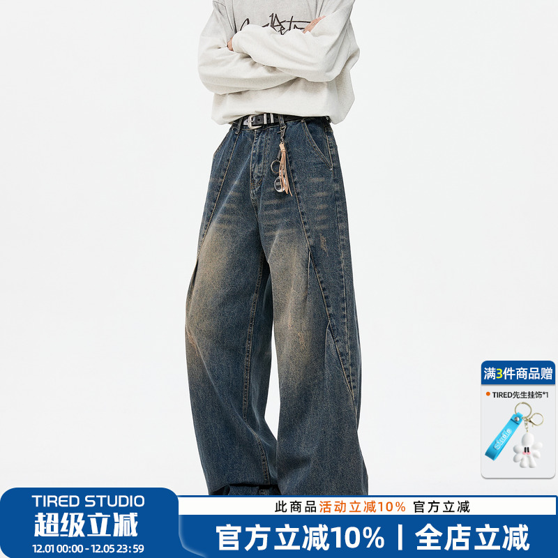 TIRED长裤秋季宽松牛仔裤