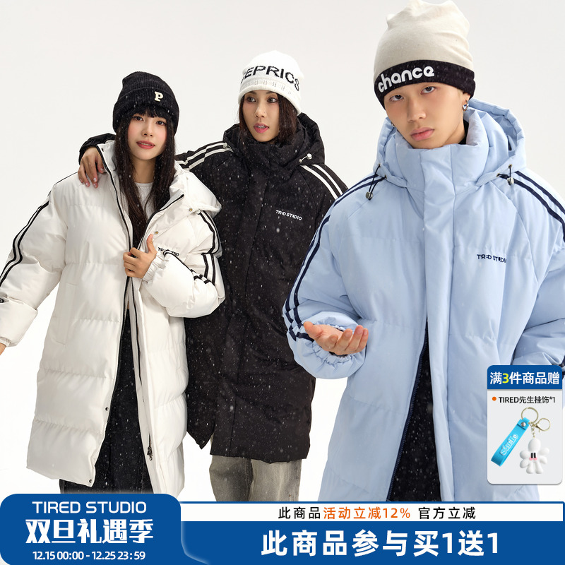 TIRED加厚冬季长款棉衣