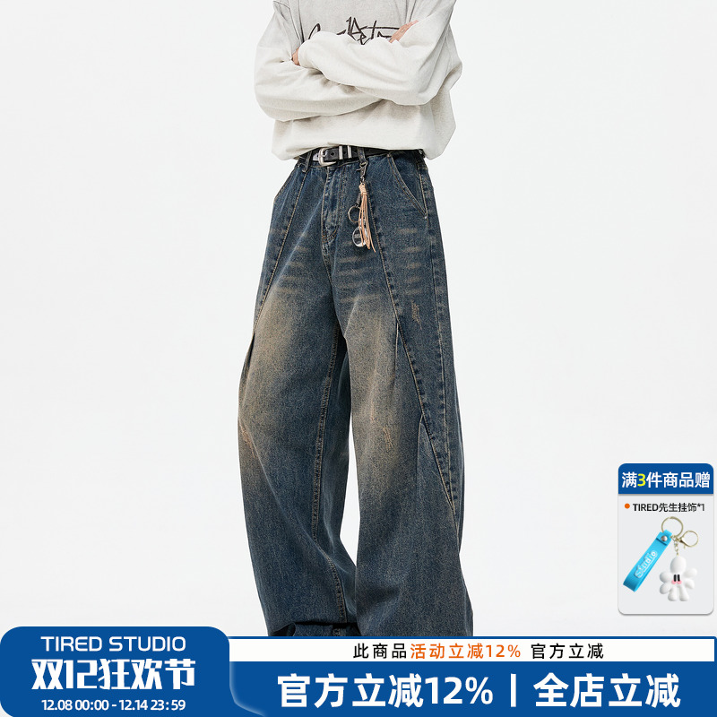 TIRED长裤秋季宽松牛仔裤