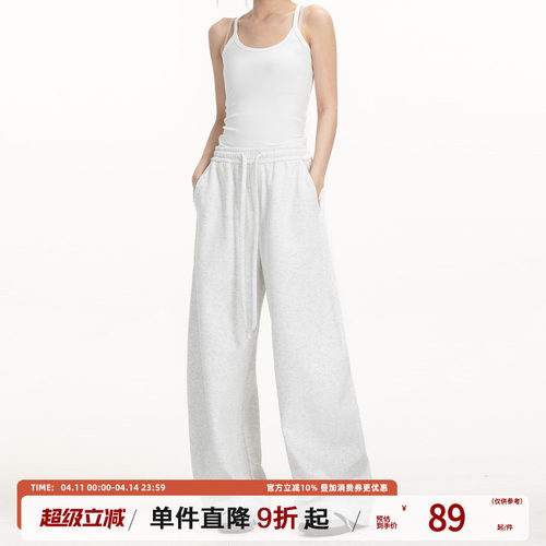 TIRED美式简约弯刀裤男女春秋