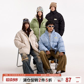 TIRED美式 国潮保暖外套宽松休闲棉服潮 潮流多口袋领棉衣男女冬季