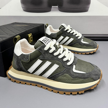 特大码男鞋秋冬季2025新款加绒运动休闲阿甘老爹鞋男跑步鞋潮鞋子