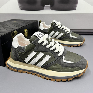 2025新款 秋冬季 加绒运动休闲阿甘老爹鞋 男跑步鞋 子 特大码 潮鞋 男鞋