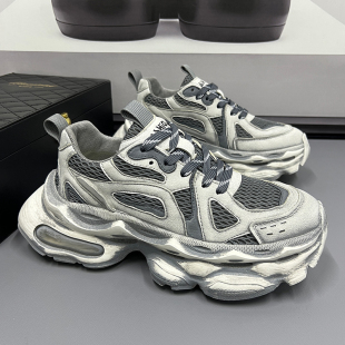 网红爆款 男潮牌高级感2026新款 男鞋 春款 大码 透气运动休闲鞋 老爹鞋