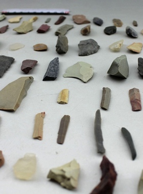 史前打制石器科普教学研学真标本刮削砍砸器打制石叶石核红山石器