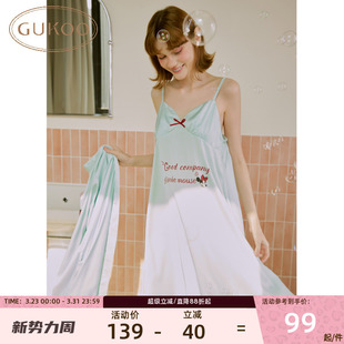 Gukoo 女士家居服睡袍可外穿 果壳睡裙迪士尼系列吊带两件套无袖