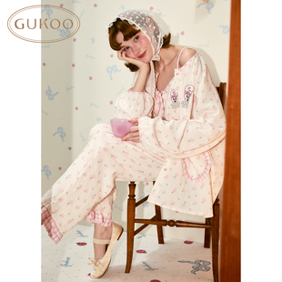 Gukoo/果壳26春新款睡衣女纯棉纱EstherBunny联名少女碎花家居服