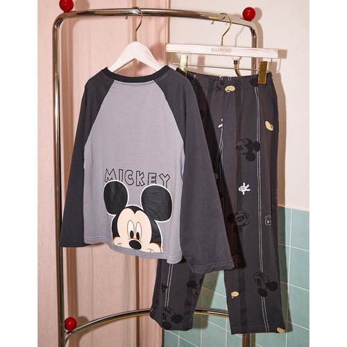 果壳儿童圆领米奇卡通套装新款