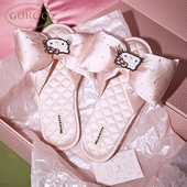 室内外可穿 色丁精致高级地板舒适拖鞋 Gukoo 果壳HelloKitty拖鞋