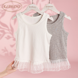 Gukoo 果壳女童背心内穿中大童吊带可爱芭蕾风宝宝外穿打底背心