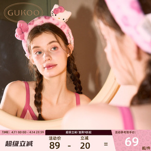 Gukoo/果壳可爱HelloKitty凯蒂猫女士发箍秋冬毛绒洗脸头箍女