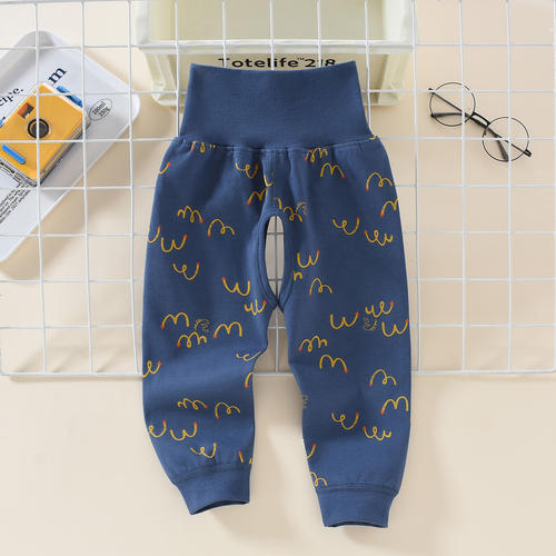 无骨宝宝纯棉开裆高腰护肚裤