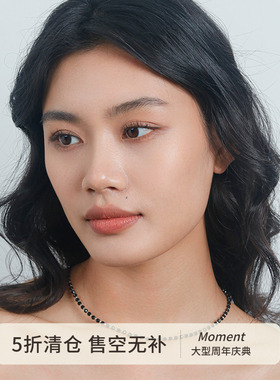 神秘闪耀黑尖晶石项链锁骨链