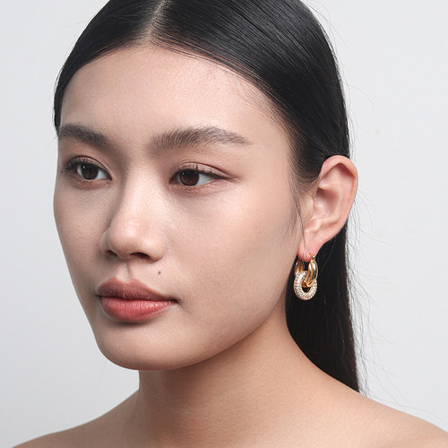 浮华迷人眼闪耀时髦圆圈耳环耳饰