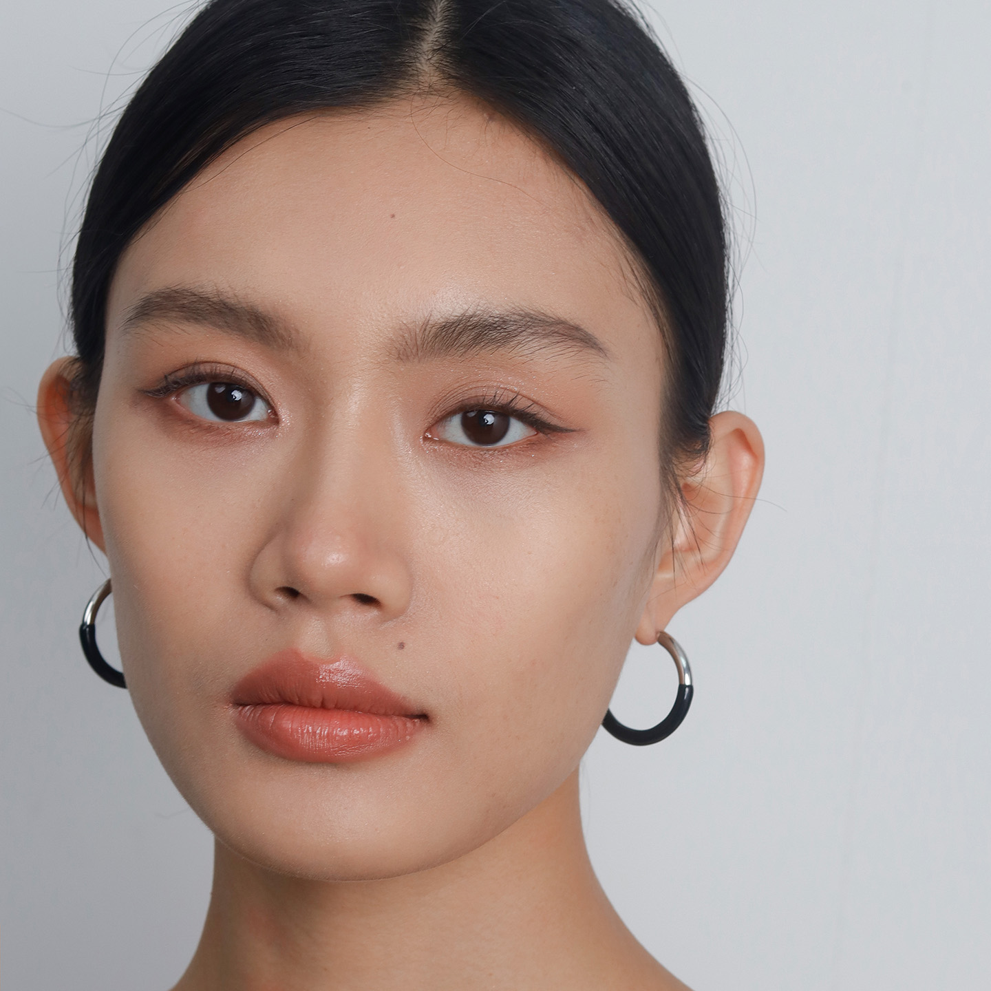 Moment 黑色大圆圈耳环耳饰耳圈夸张高级感轻奢气质大气2025新款