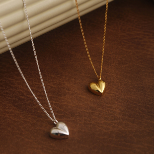 Moment 告白 爱心吊坠925纯银项链锁骨链颈链饰品首饰女2025新款